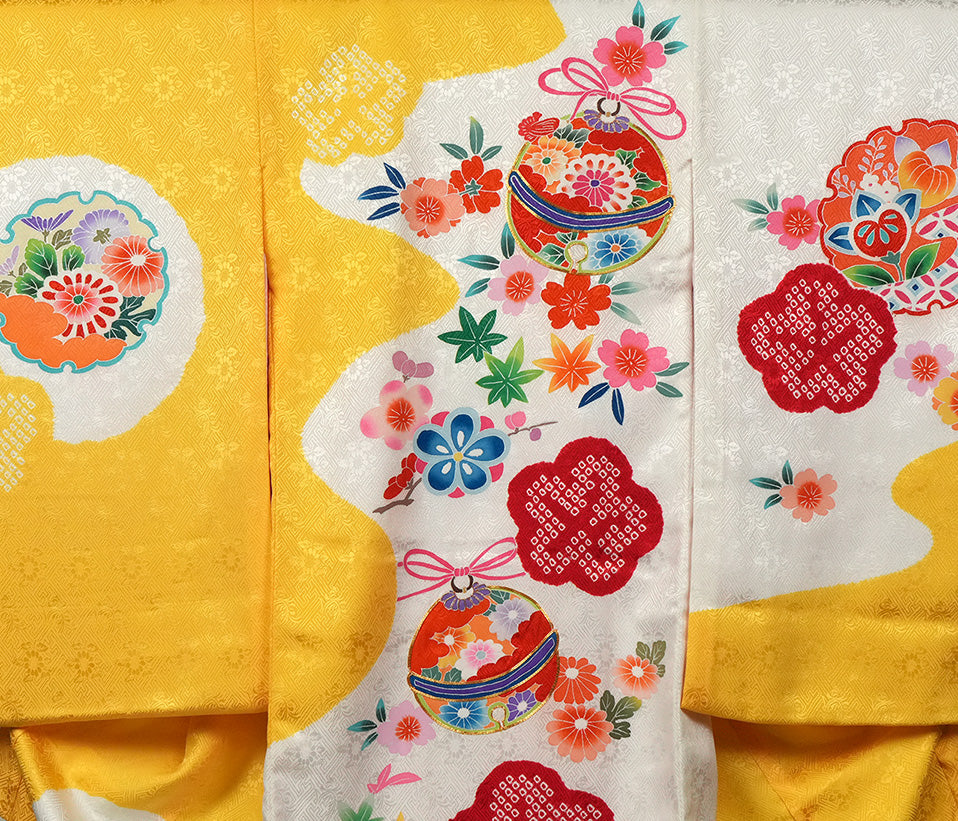 お宮参り 着物 女児祝着 正絹 のしめ 初着 産着 新品j31050