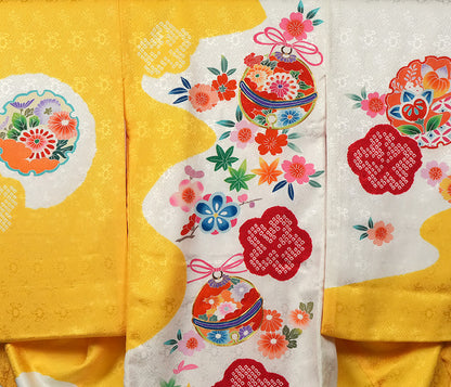 お宮参り 着物 女児祝着 正絹 のしめ 初着 産着 新品j31050