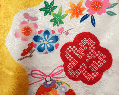 お宮参り 着物 女児祝着 正絹 のしめ 初着 産着 新品j31050