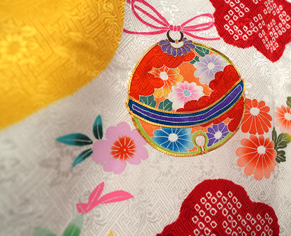 お宮参り 着物 女児祝着 正絹 のしめ 初着 産着 新品j31050