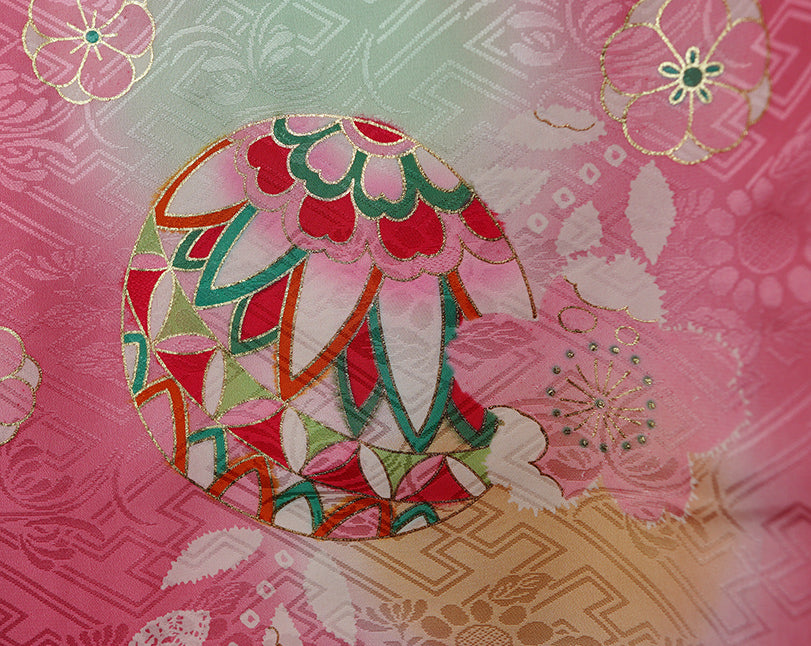 お宮参り 着物 女児祝着 正絹 のしめ 初着 産着 新品j3202