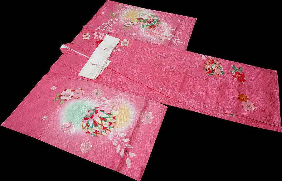 お宮参り 着物 女児祝着 正絹 のしめ 初着 産着 新品j3202