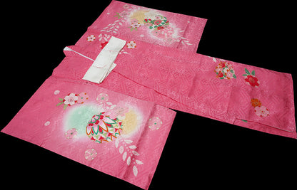 お宮参り 着物 女児祝着 正絹 のしめ 初着 産着 新品j3202