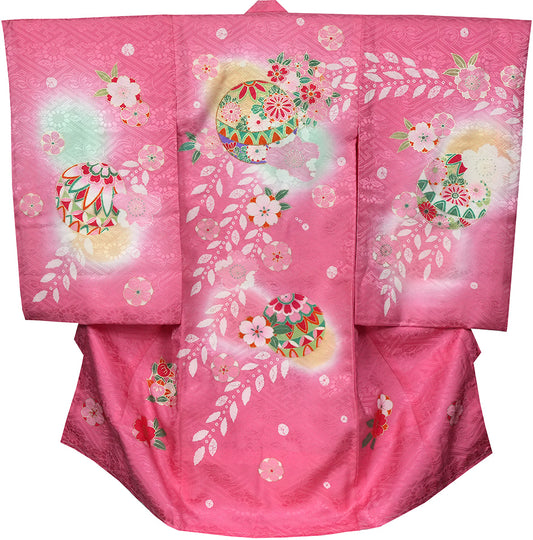 お宮参り 着物 女児祝着 正絹 のしめ 初着 産着 新品j3202