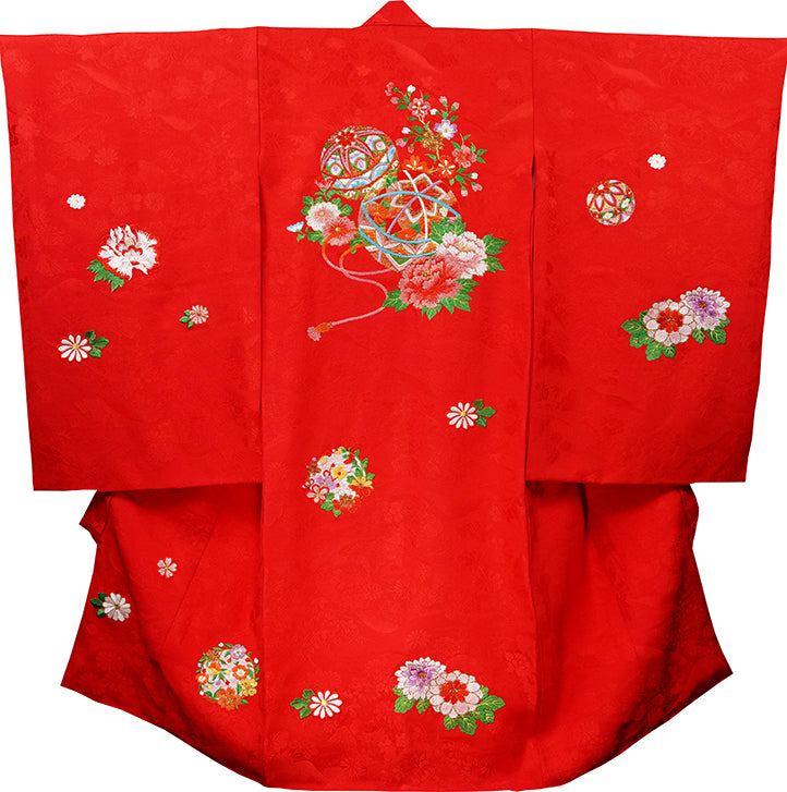 七五三 着物 3歳 女の子【正絹】着物 被布セット 新品 73jc3901