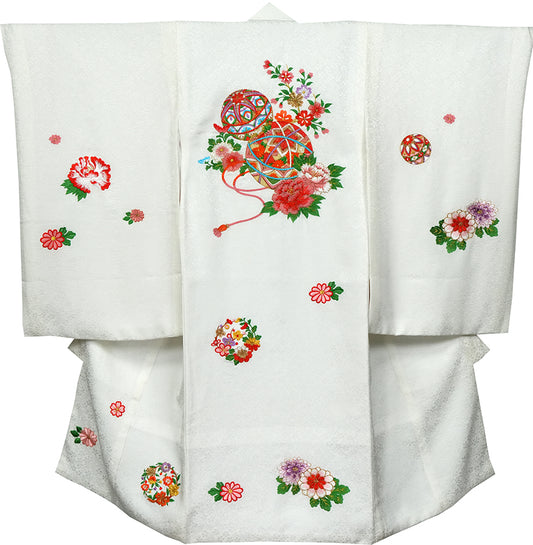 お宮参り 着物 女の子 正絹 祝着 初着 産着 のしめ 新品j3902