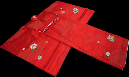 お宮参り 女の子 着物 女児祝着 正絹 のしめ 初着 産着 新品j3903