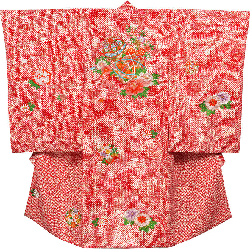 七五三 着物 3歳 女の子【正絹】着物 被布セット 新品 73je3905