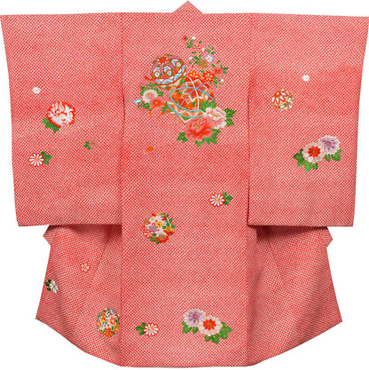 七五三 着物 3歳 女の子【正絹】着物 被布セット 新品 73je3905