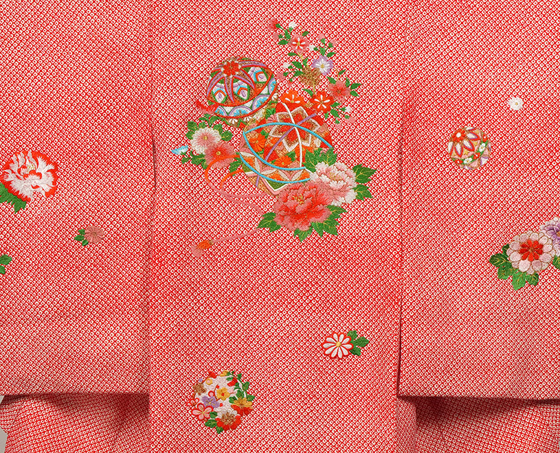 七五三 着物 3歳 女の子【正絹】着物 被布セット 新品 73jc3905
