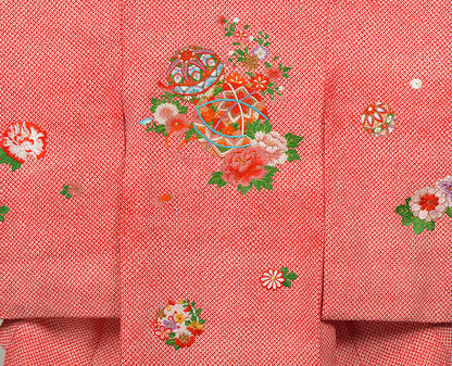 七五三 着物 3歳 女の子【正絹】着物 被布セット 新品 73jc3905