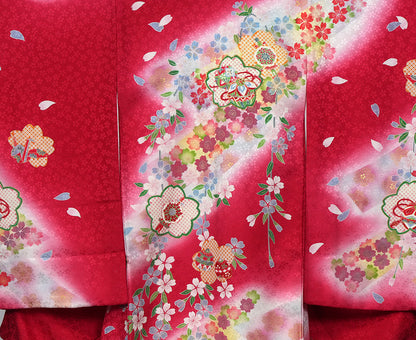 お宮参り 着物 女児祝着 正絹 のしめ 初着 産着 新品j4301