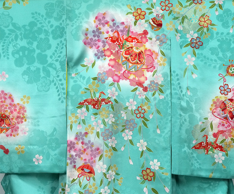 お宮参り 着物 女児祝着 正絹 のしめ 初着 産着 新品j4305