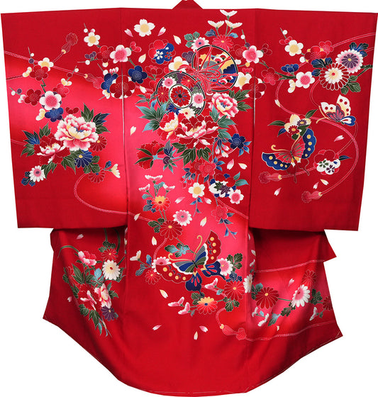 お宮参り 着物 女児祝着 正絹 のしめ 初着 産着 新品j51017