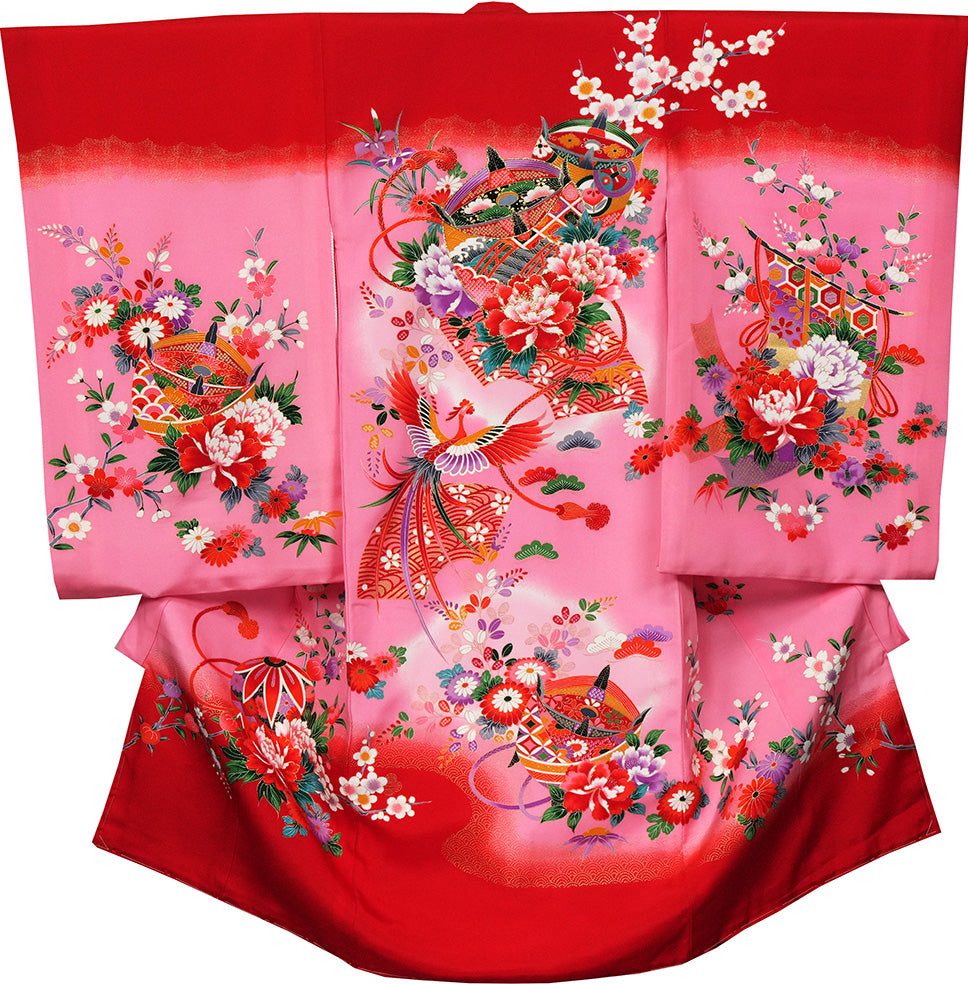 お宮参り 着物 女児祝着 正絹 のしめ 初着 産着 新品j51018