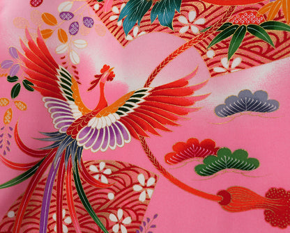 お宮参り 着物 女児祝着 正絹 のしめ 初着 産着 新品j51018