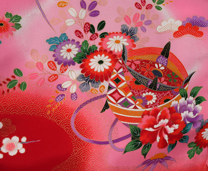 お宮参り 着物 女児祝着 正絹 のしめ 初着 産着 新品j51018