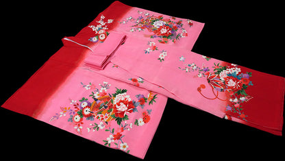 お宮参り 着物 女の子 祝着 赤 ピンク 初着 産着 新品j51019