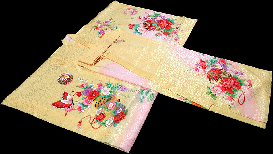 お宮参り 着物 女児祝着 正絹 のしめ 初着 産着 新品j51020