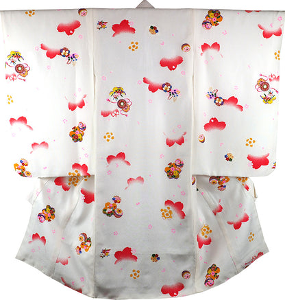 お宮参りから七五三まで！ 女児祝着 正絹 のしめ 初着 産着 新品j7304