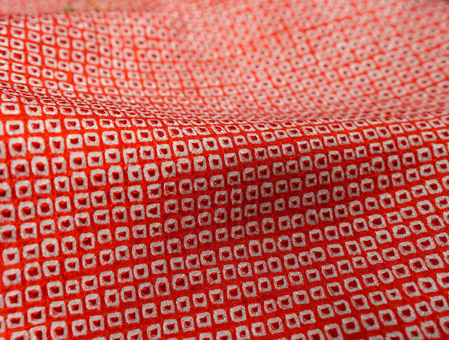 お宮参り 着物 女の子 正絹 祝着 初着 産着 のしめ 絞り 新品 j907