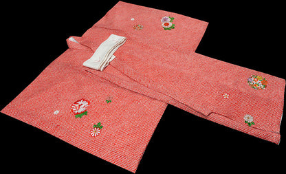 お宮参り 着物 女の子 正絹 祝着 初着 産着 のしめ 絞り 新品 j907