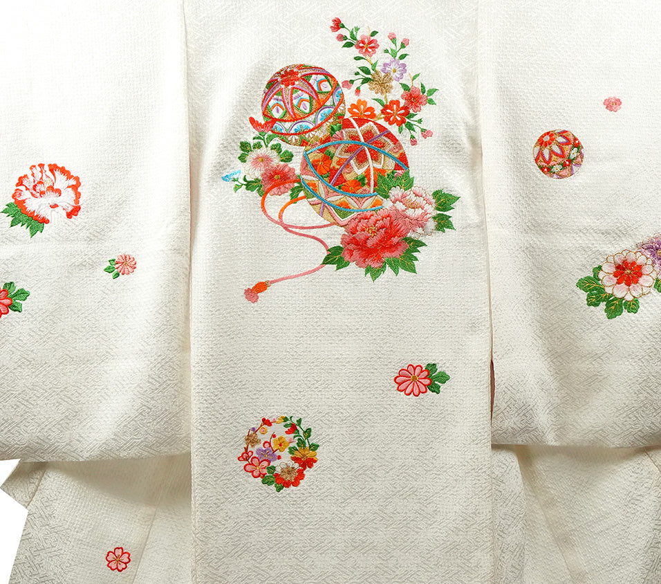 お宮参り着物 女児祝着 正絹 のしめ 初着 産着 絞り 新品j912