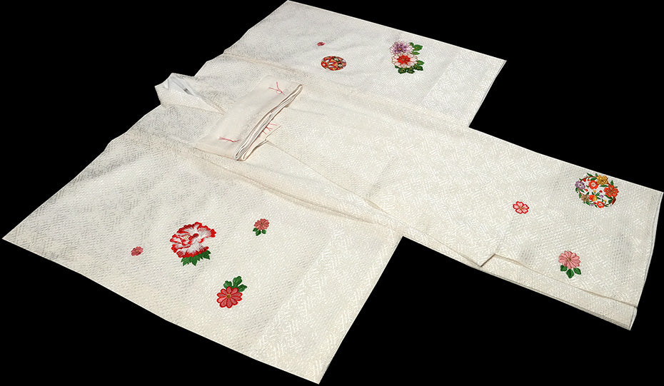 お宮参り着物 女児祝着 正絹 のしめ 初着 産着 絞り 新品j912