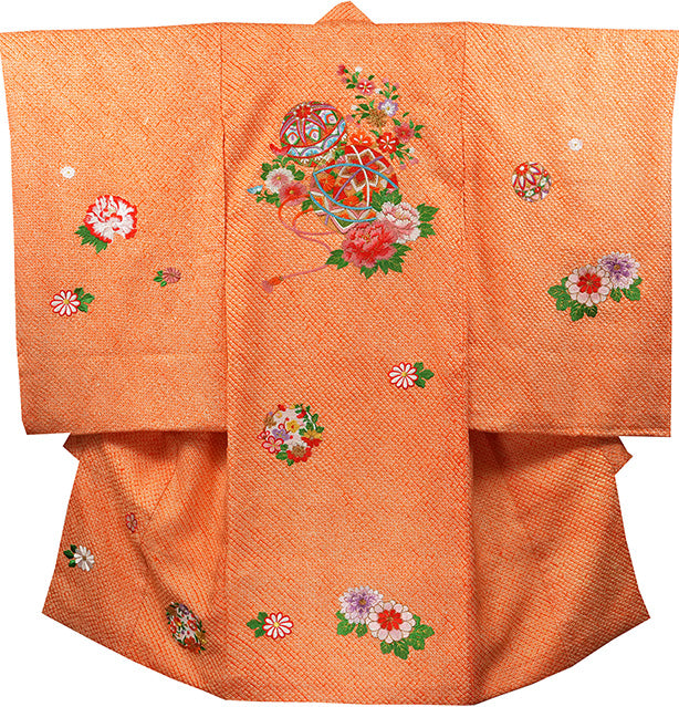 お宮参り着物 女児祝着 正絹 のしめ 初着 産着 絞り 新品j916