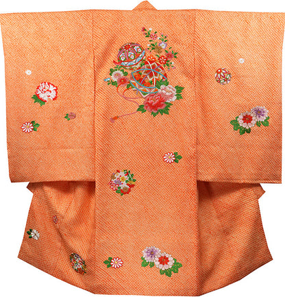 お宮参り着物 女児祝着 正絹 のしめ 初着 産着 絞り 新品j916