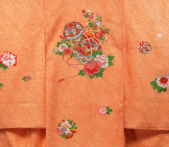 お宮参り着物 女児祝着 正絹 のしめ 初着 産着 絞り 新品j916