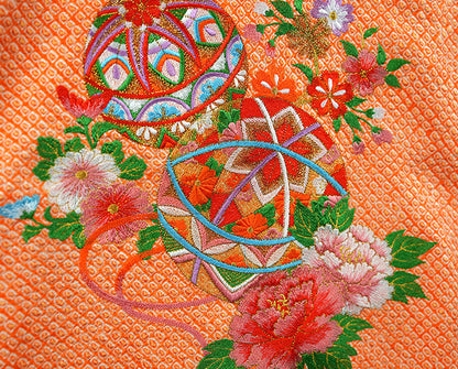 お宮参り着物 女児祝着 正絹 のしめ 初着 産着 絞り 新品j916