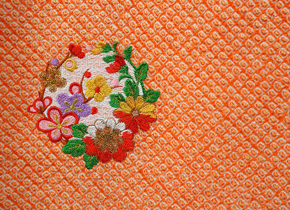 お宮参り着物 女児祝着 正絹 のしめ 初着 産着 絞り 新品j916