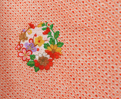 お宮参り 着物 女の子 正絹 祝着 初着 総絞り 刺繍 【日本製】j917